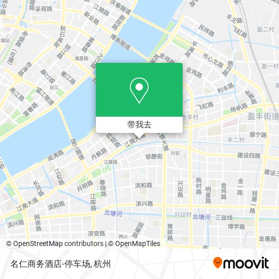 名仁商务酒店-停车场地图