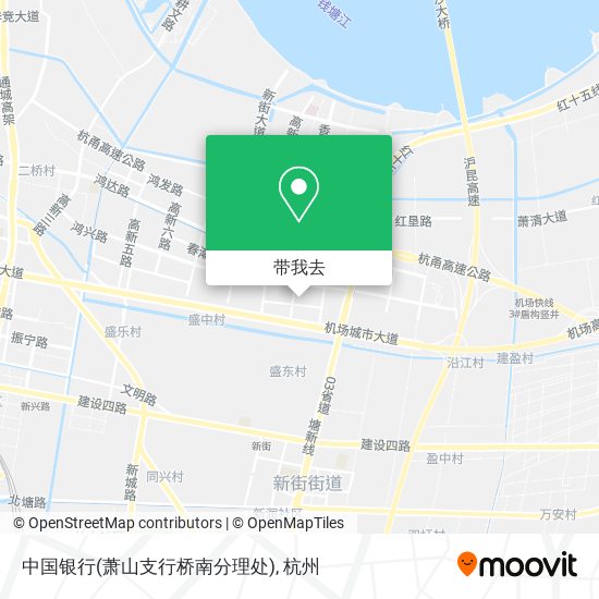 中国银行(萧山支行桥南分理处)地图