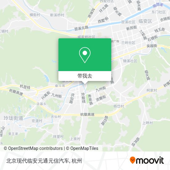 北京现代临安元通元信汽车地图