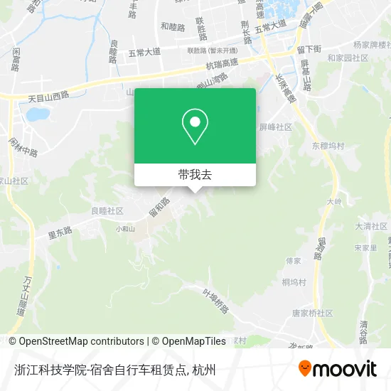 浙江科技学院-宿舍自行车租赁点地图