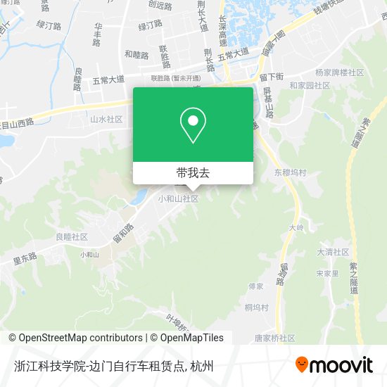 浙江科技学院-边门自行车租赁点地图