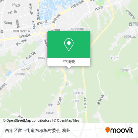 西湖区留下街道东穆坞村委会地图