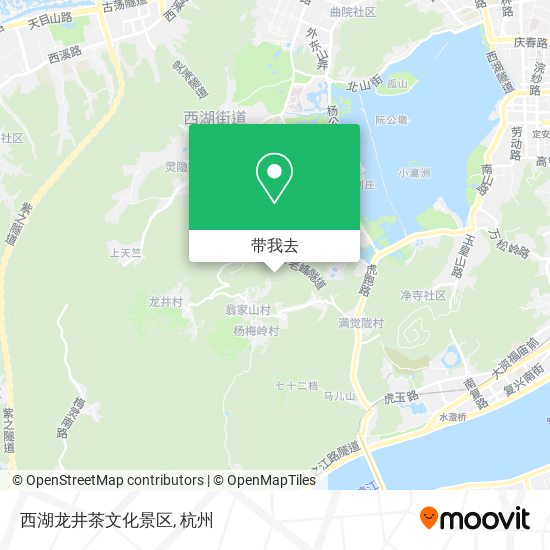 西湖龙井茶文化景区地图