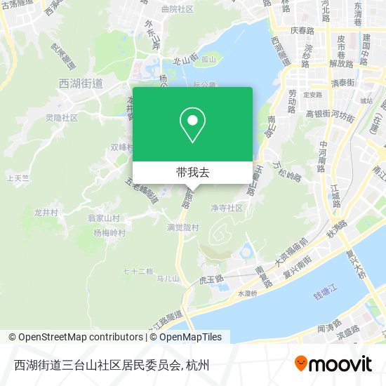 西湖街道三台山社区居民委员会地图