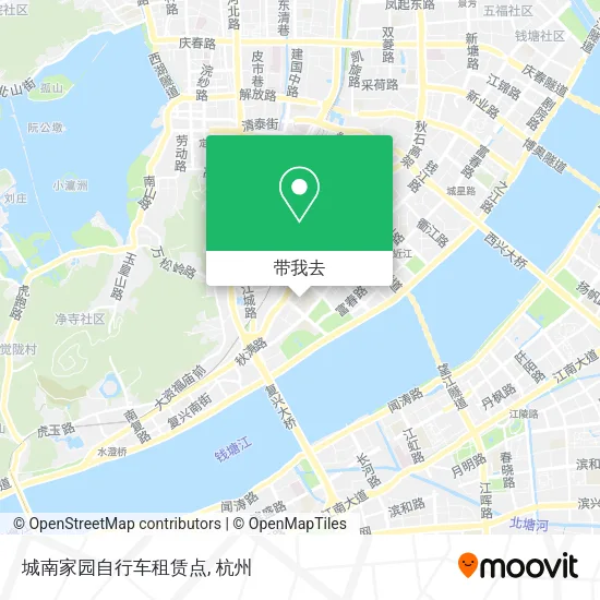 城南家园自行车租赁点地图
