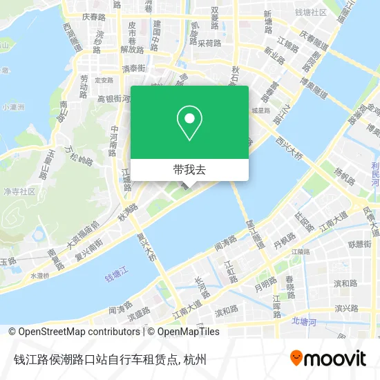 钱江路侯潮路口站自行车租赁点地图