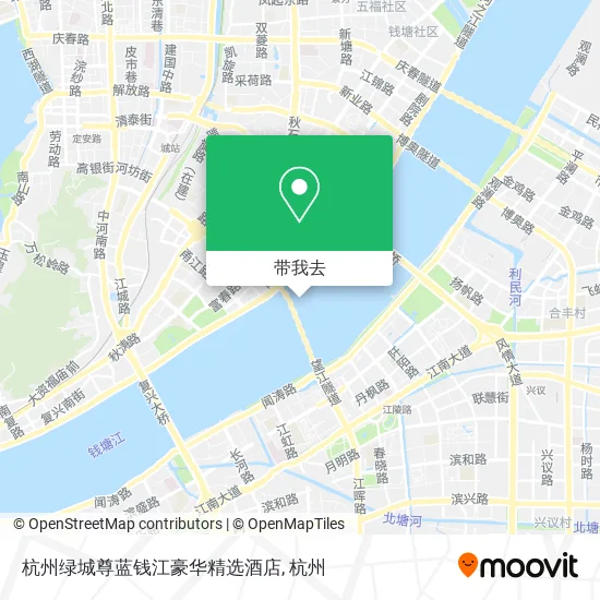 杭州绿城尊蓝钱江豪华精选酒店地图