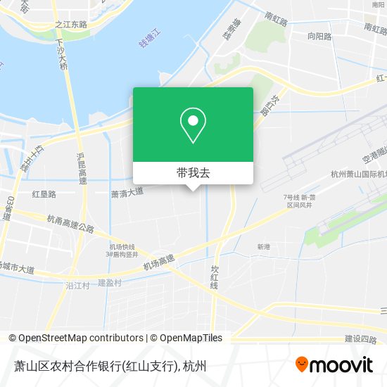 萧山区农村合作银行(红山支行)地图