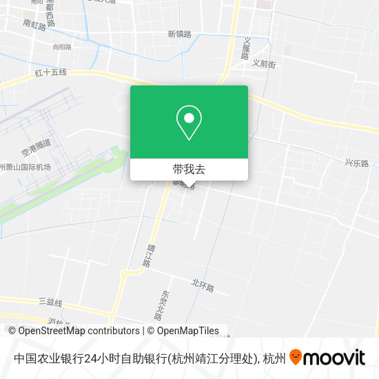 中国农业银行24小时自助银行(杭州靖江分理处)地图