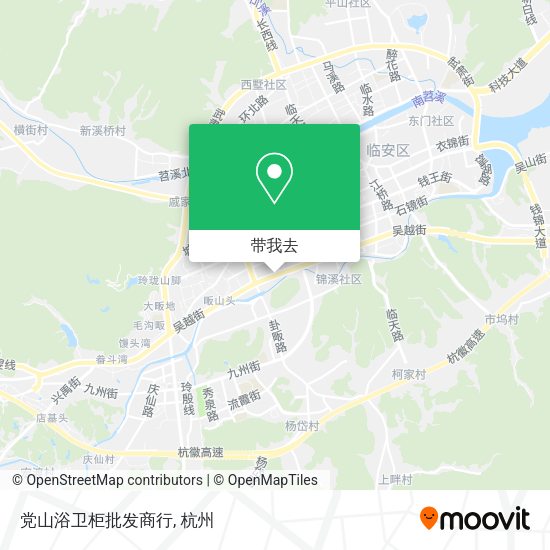 党山浴卫柜批发商行地图