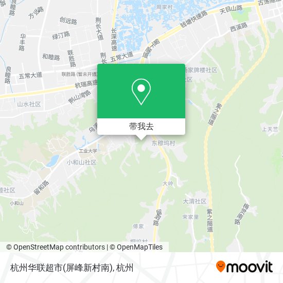 杭州华联超市(屏峰新村南)地图