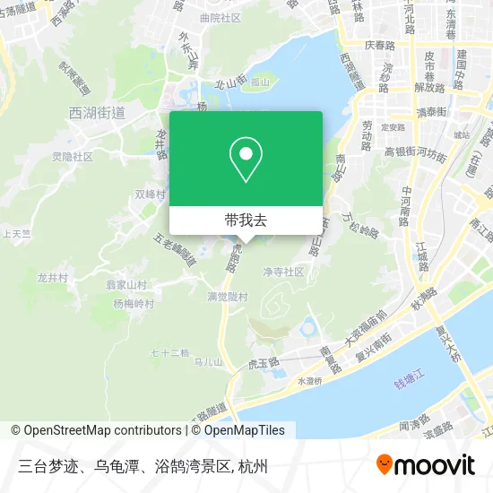 三台梦迹、乌龟潭、浴鹄湾景区地图