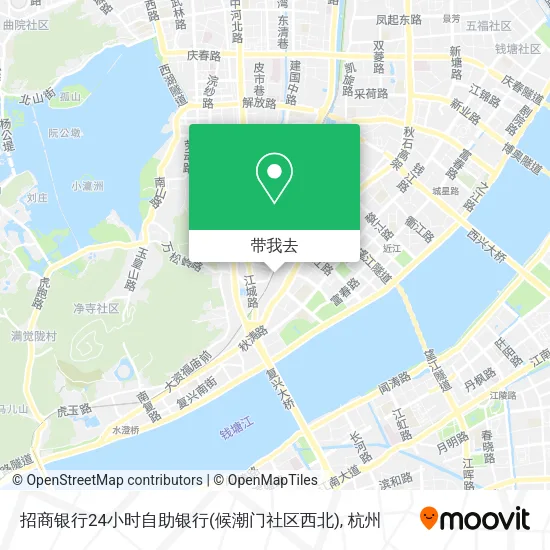 招商银行24小时自助银行(候潮门社区西北)地图