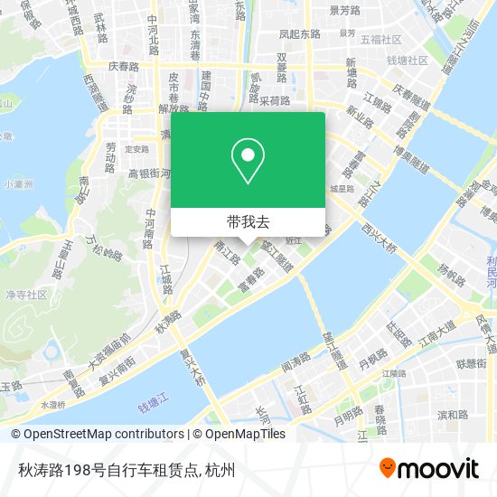 秋涛路198号自行车租赁点地图