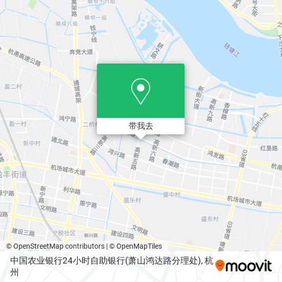 中国农业银行24小时自助银行(萧山鸿达路分理处)地图