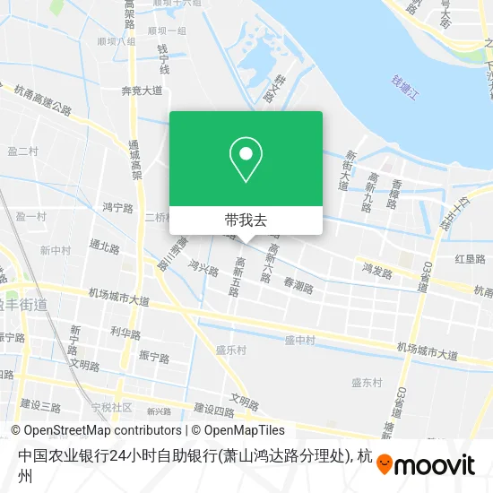 中国农业银行24小时自助银行(萧山鸿达路分理处)地图