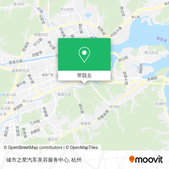 城市之星汽车美容服务中心地图