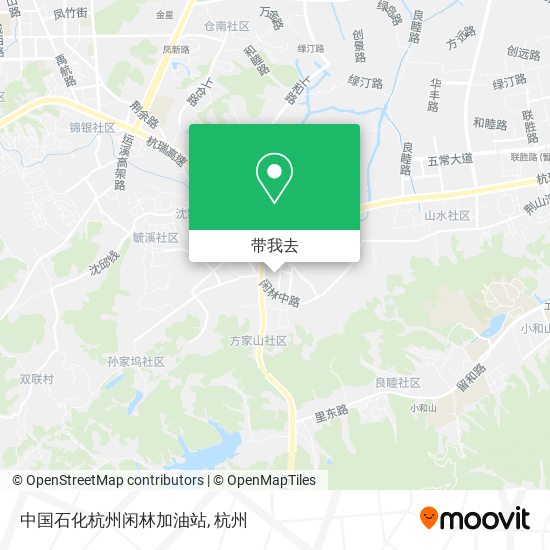 中国石化杭州闲林加油站地图