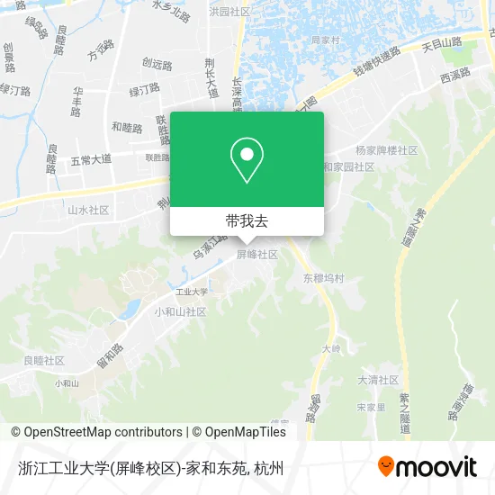 浙江工业大学(屏峰校区)-家和东苑地图
