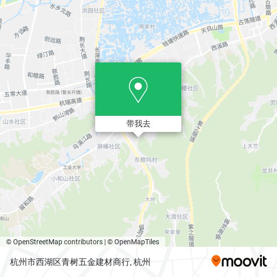 杭州市西湖区青树五金建材商行地图