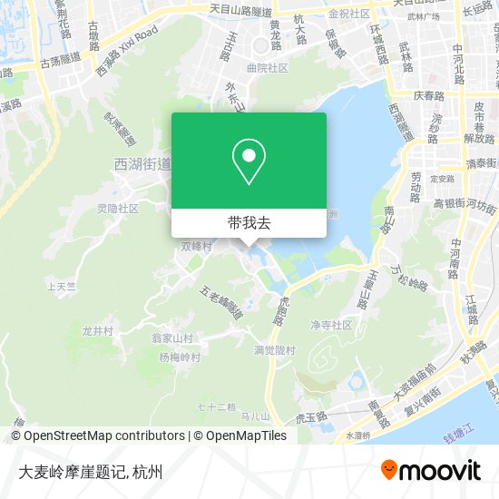 大麦岭摩崖题记地图