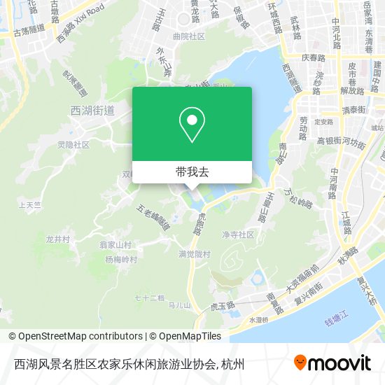 西湖风景名胜区农家乐休闲旅游业协会地图