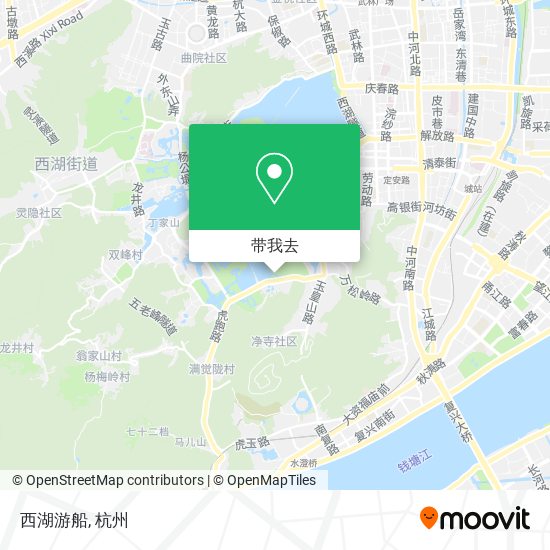 西湖游船地图