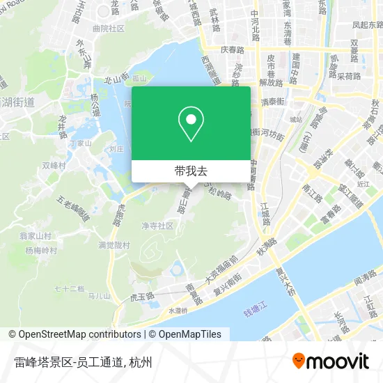 雷峰塔景区-员工通道地图