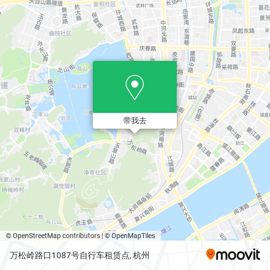 万松岭路口1087号自行车租赁点地图