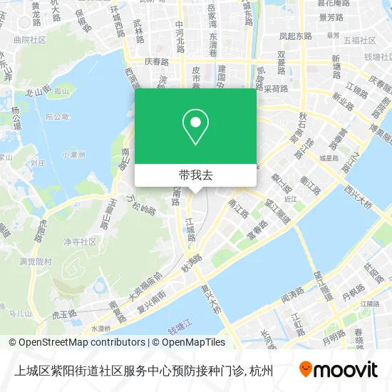 上城区紫阳街道社区服务中心预防接种门诊地图