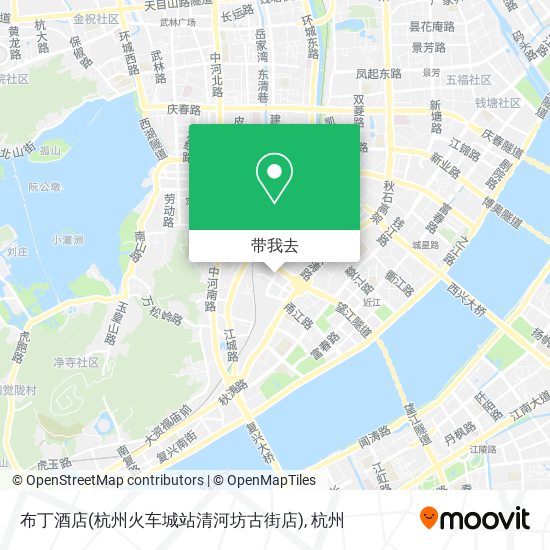 布丁酒店(杭州火车城站清河坊古街店)地图