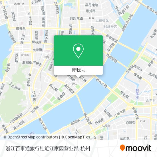 浙江百事通旅行社近江家园营业部地图