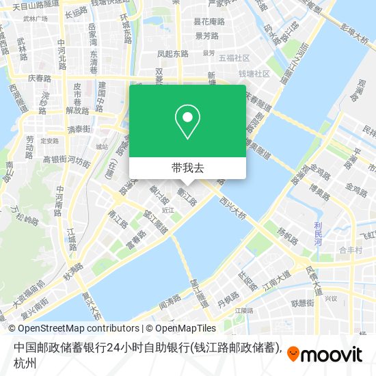 中国邮政储蓄银行24小时自助银行(钱江路邮政储蓄)地图