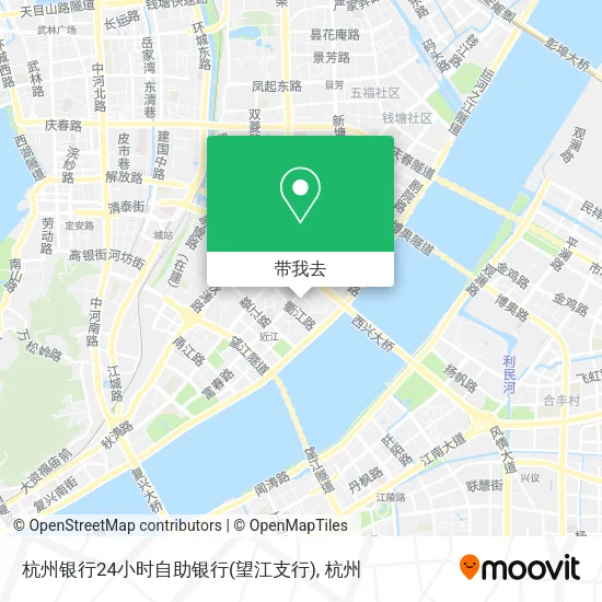 杭州银行24小时自助银行(望江支行)地图