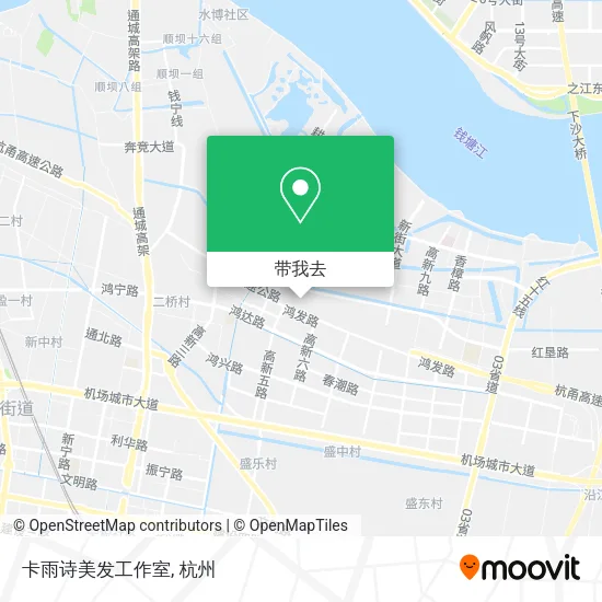 卡雨诗美发工作室地图
