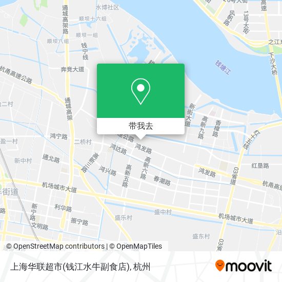上海华联超市(钱江水牛副食店)地图