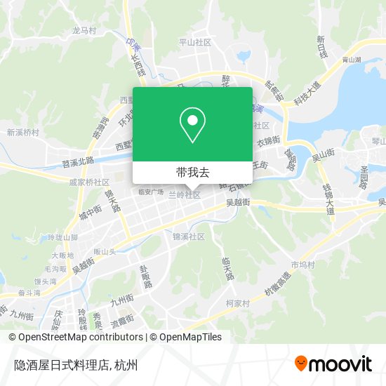 隐酒屋日式料理店地图