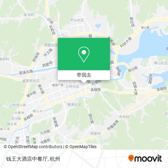 钱王大酒店中餐厅地图