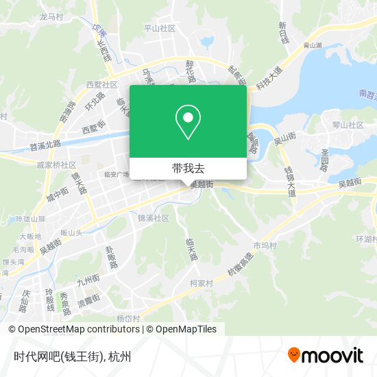 时代网吧(钱王街)地图