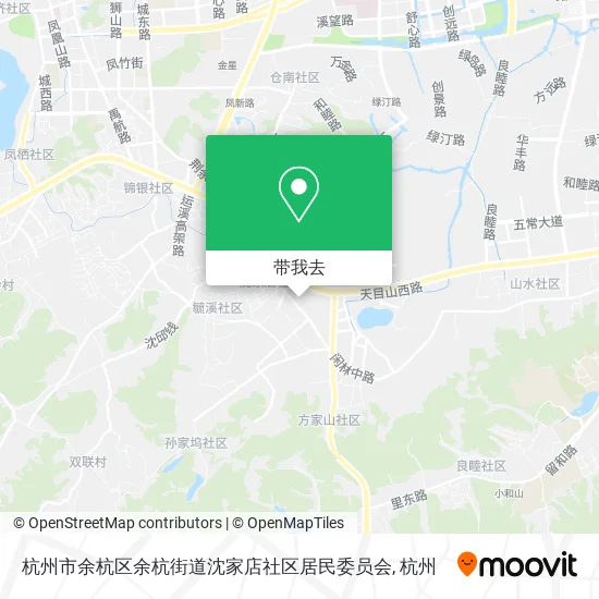 杭州市余杭区余杭街道沈家店社区居民委员会地图