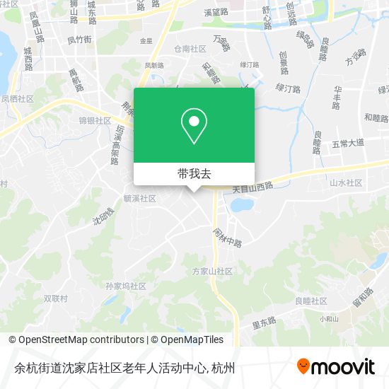 余杭街道沈家店社区老年人活动中心地图