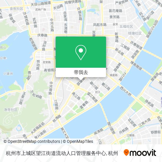 杭州市上城区望江街道流动人口管理服务中心地图