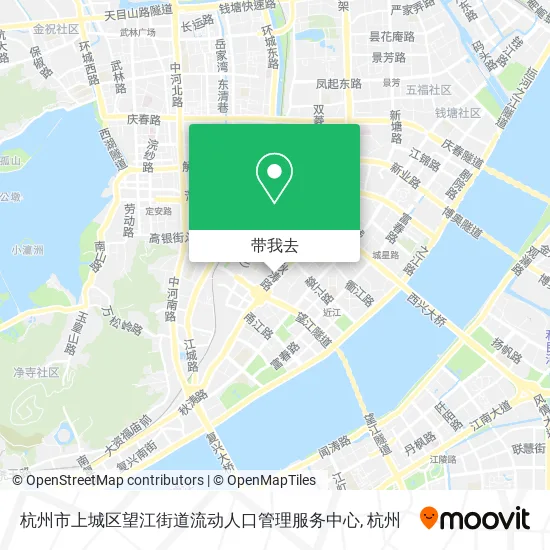 杭州市上城区望江街道流动人口管理服务中心地图