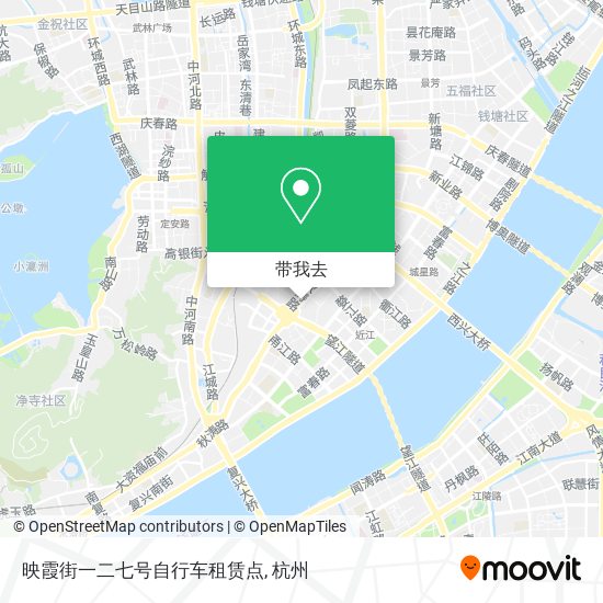 映霞街一二七号自行车租赁点地图