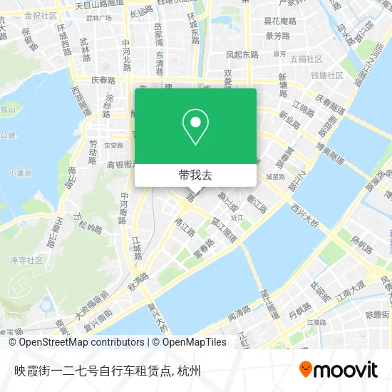 映霞街一二七号自行车租赁点地图