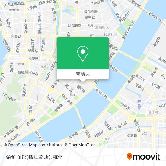 荣鲜面馆(钱江路店)地图