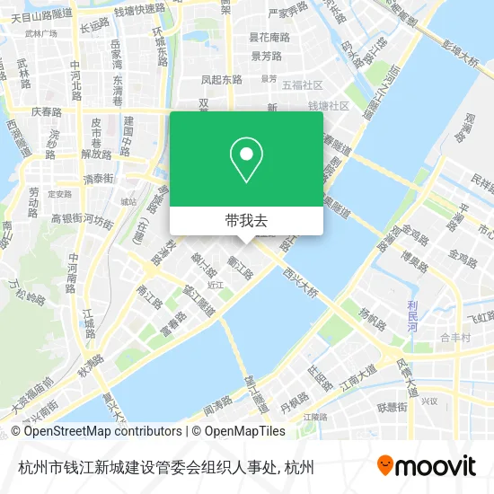 杭州市钱江新城建设管委会组织人事处地图