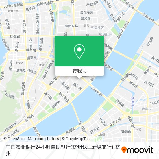 中国农业银行24小时自助银行(杭州钱江新城支行)地图