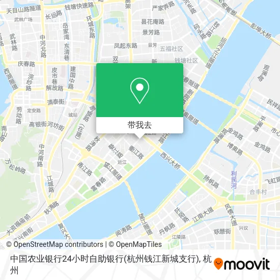 中国农业银行24小时自助银行(杭州钱江新城支行)地图
