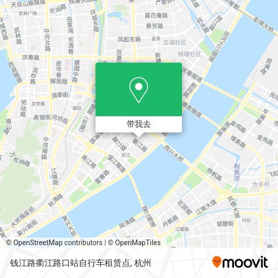 钱江路衢江路口站自行车租赁点地图